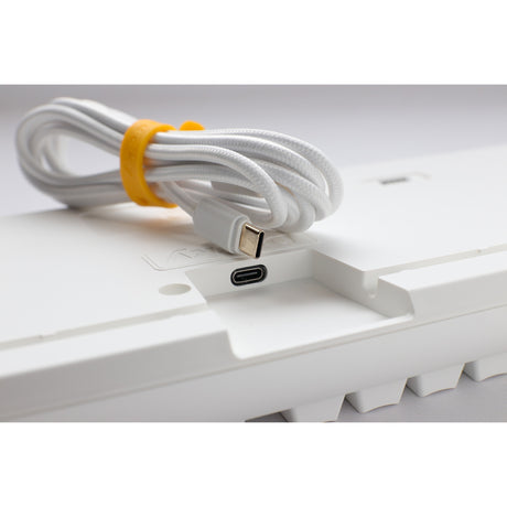 Ducky one 3 classic pure white tkl rgb mechanisch toetsenbord (wit, us lay-out (qwerty), cherry mx speed silver, 80% (tkl), rgb leds, double-shot pbt, hot-swappable, quack mechanics)