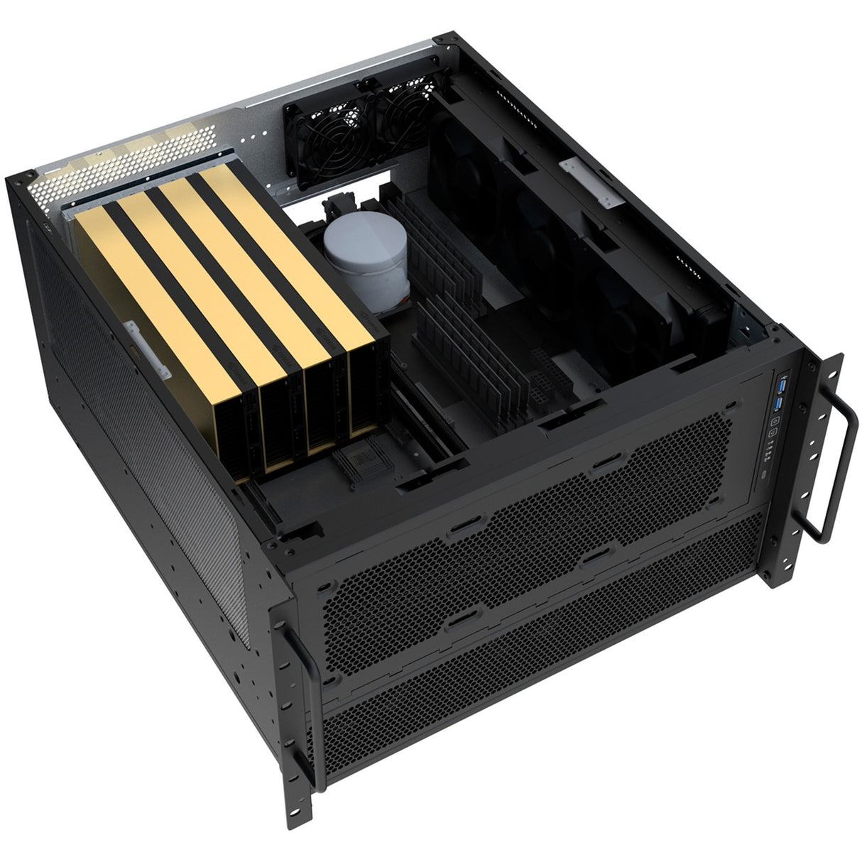 Silverstone rm600 rack behuizing (zwart)