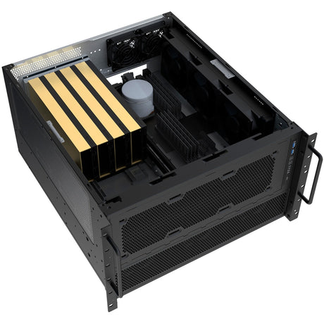 Silverstone rm600 rack behuizing (zwart)