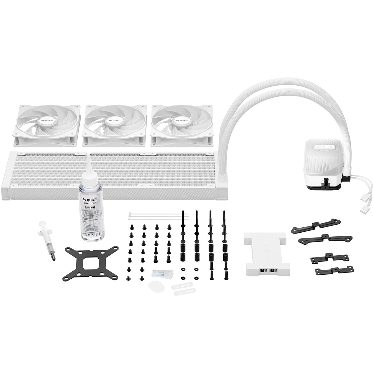 Be quiet! light loop 360 argb waterkoeling (wit, 4-pins pwm fan-connector)