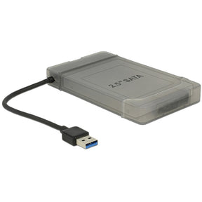 Delock usb-a 3.2 gen 1 naar 22-pin sata (female) converter (zwart)