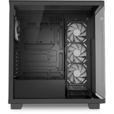 Sharkoon elite shark ca500 midi tower behuizing (zwart | 2x usb-a | 1x usb-c | rgb | tempered glass)