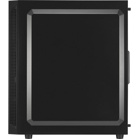 Sharkoon rgb slider midi tower behuizing (zwart | 3x usb-a | rgb | tempered glass)