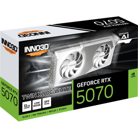 Inno3d geforce rtx 5070 twin x2 oc white grafische kaart (wit, dlss 4, 3x displayport, 1x hdmi 2.1)