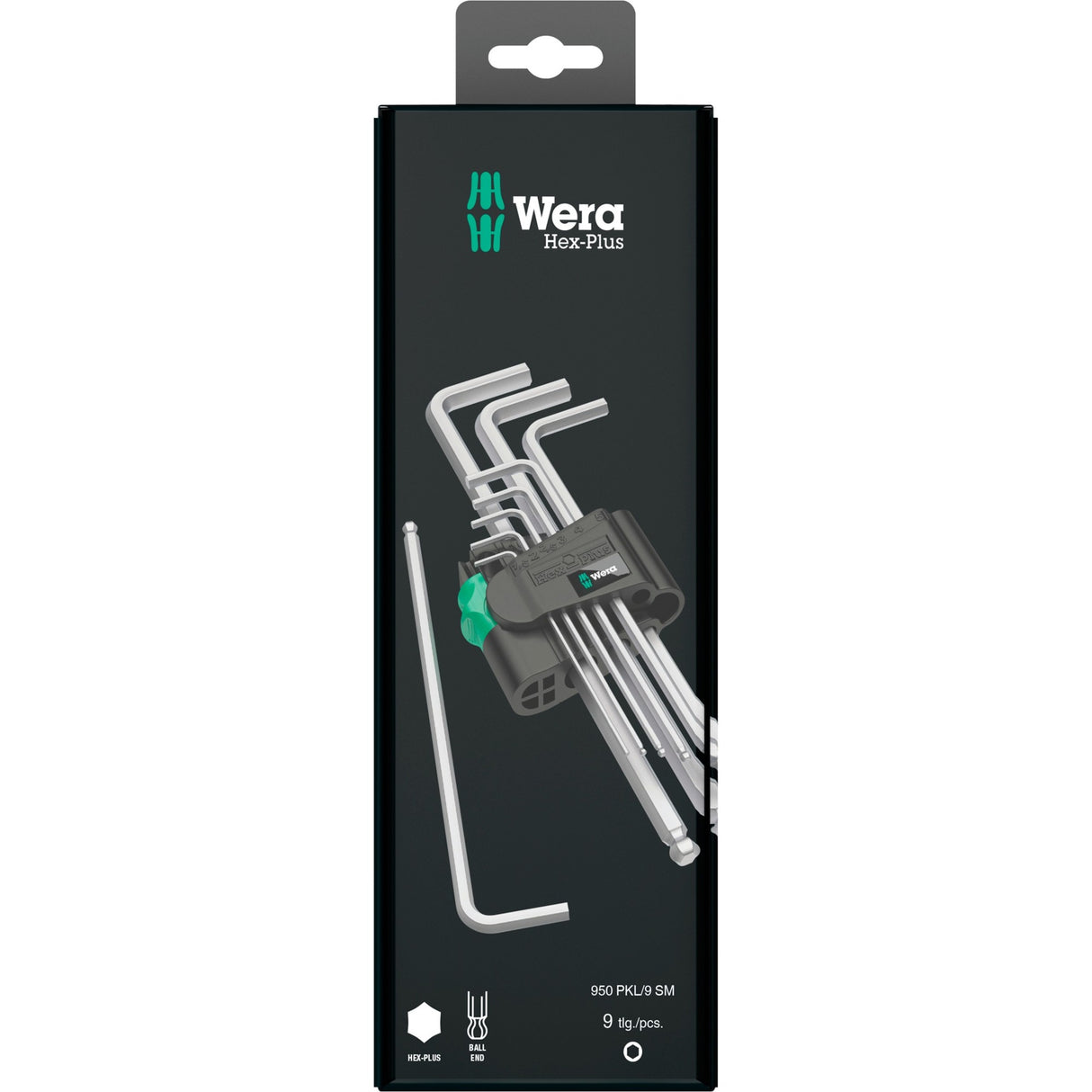 Wera 950 9 hex-plus inbussleutelset - 9 delige - 1,5-10mm - 4013288030160