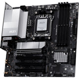 Msi pro b850m-p wifi socket am5 moederbord (zwart zilver, raid, 5gb-lan, wi-fi 7, bt, sound, µatx)
