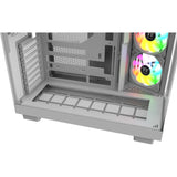 Thermaltake view 380 xl ws argb midi tower behuizing (wit houtkleur | 2x usb-a | 1x usb-c | rgb | tempered glass)