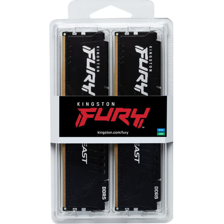 Kingston fury beast 16 gb ddr5-5600 (2x 8 gb) werkgeheugen (zwart, kf556c36bbek2-16, expo)