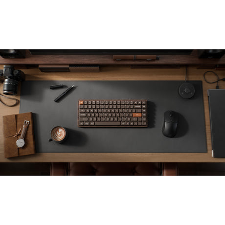 Keychron k3 max-h1w all-wood special edition rgb mechanisch toetsenbord (houtkleur, us lay-out (qwerty), milk pom red, 75%, rgb leds, double-shot pbt, hot swap, 2.4ghz | bluetooth 5.1 | usb-c)