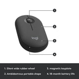 Logitech mk470 slim draadloze desktopset (zwart, us-international lay-out (qwerty), scissor switches, 100%, 1000 dpi)