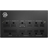 Msi mag a850gl pcie5 ii modulaire 850 watt voeding (zwart, 1x 12v-2x6, 4x pcie)
