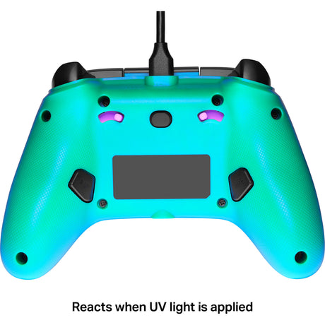 Powera advantage controller met kabel voor de xbox series x|s - fortnite: glow (neongroen, xbox series x|s, xbox one, pc)