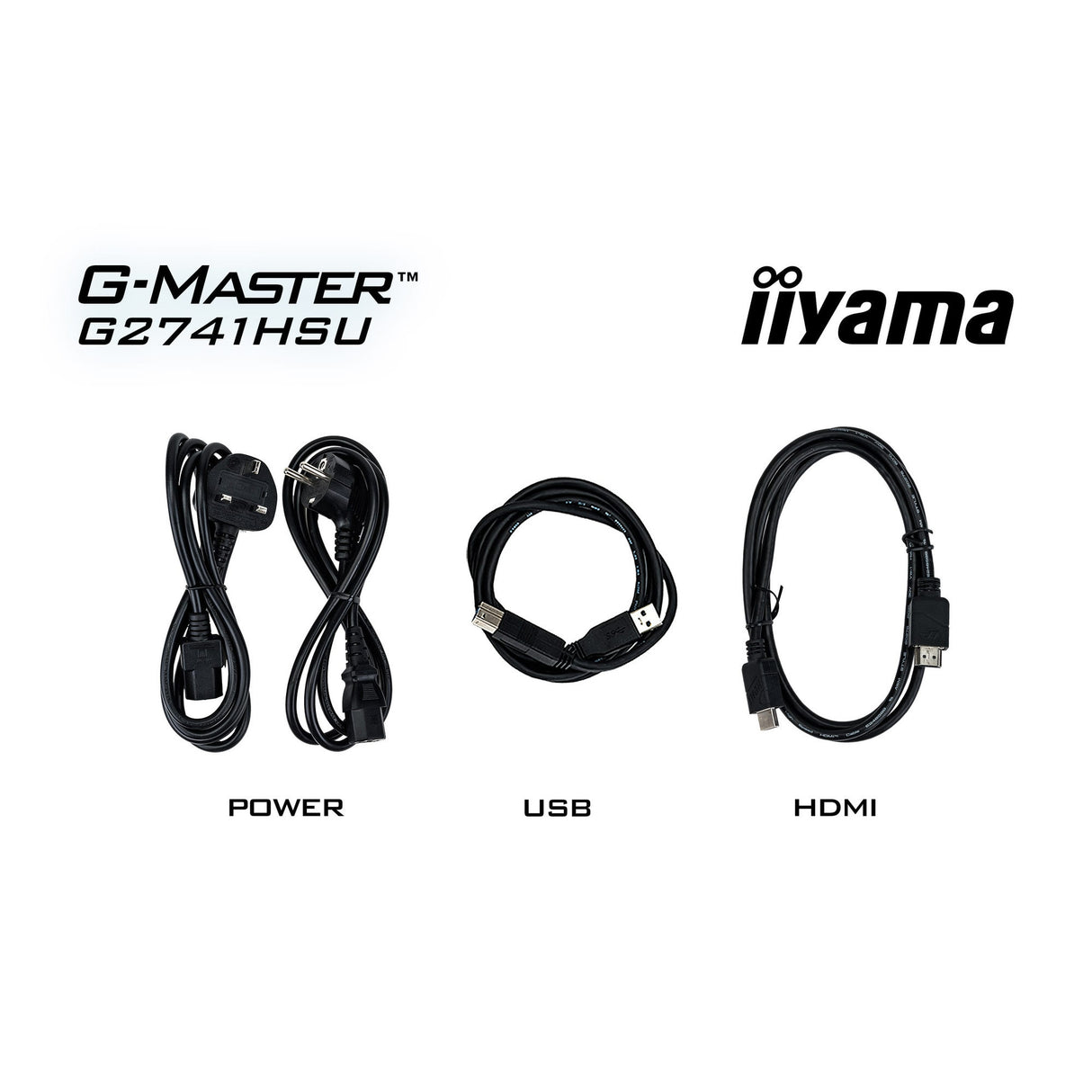 Iiyama g-master black hawk g2741hsu-b1 27 gaming monitor (zwart, hdmi, displayport, 2x usb-a, usb-b, 144 hz)