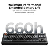 Keychron v3 ultra 8k wireless custom mechanical keyboard (zwart, us lay-out (qwerty), silk pom brown, 80% (tkl), rgb, hot swap, 2.4 ghz | bluetooth 5.3 | usb-c)