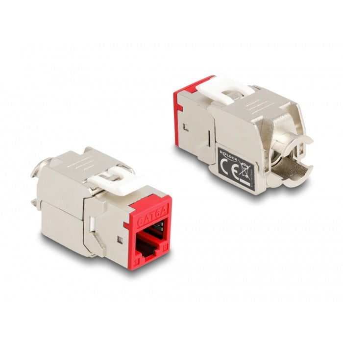 Delock rj45 jack naar lsa cat 6a toolfree keystone module (meerkleurig, 8 stuks)