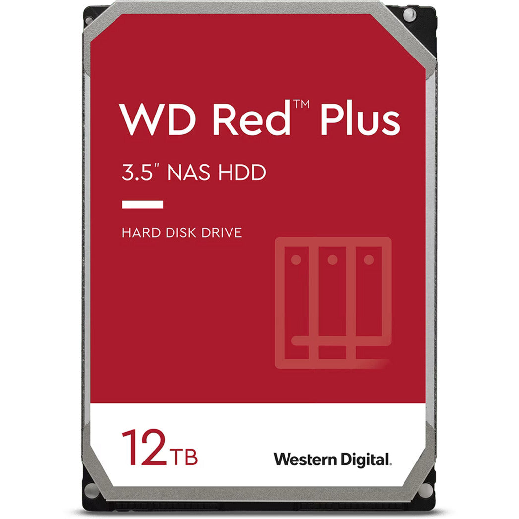 Wd red plus 12 tb harde schijf (120efgx, sata 600, 24 7, af)