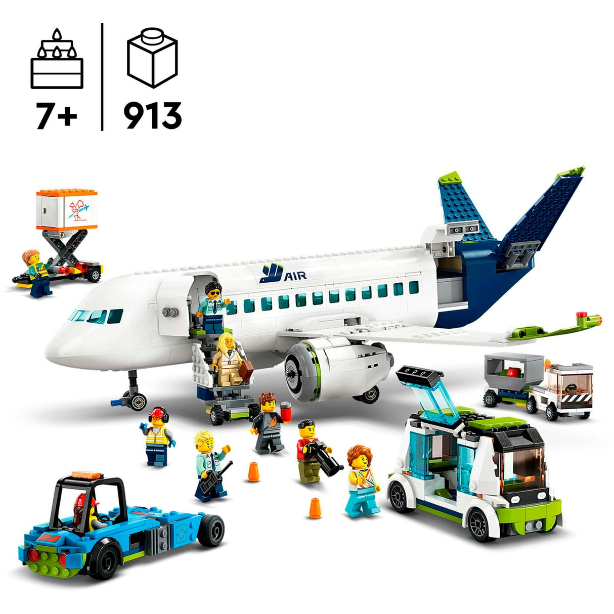 Lego city passagiersvliegtuig vliegtuig speelgoed set - 60367