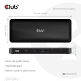 Club 3d 14-1 usb-c quad display dockingstation (zwart)