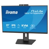 Iiyama prolite xb2797qsnph-b1 27 monitor (zwart, hdmi, displayport, usb-c, lan, audio, webcam)