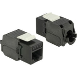 Delock keystone module rj45 jack > lsa cat.6a utp (zwart)