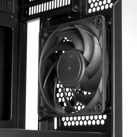 Silverstone cs382 mini tower behuizing (zwart | 2x usb-a | 1x usb-c)