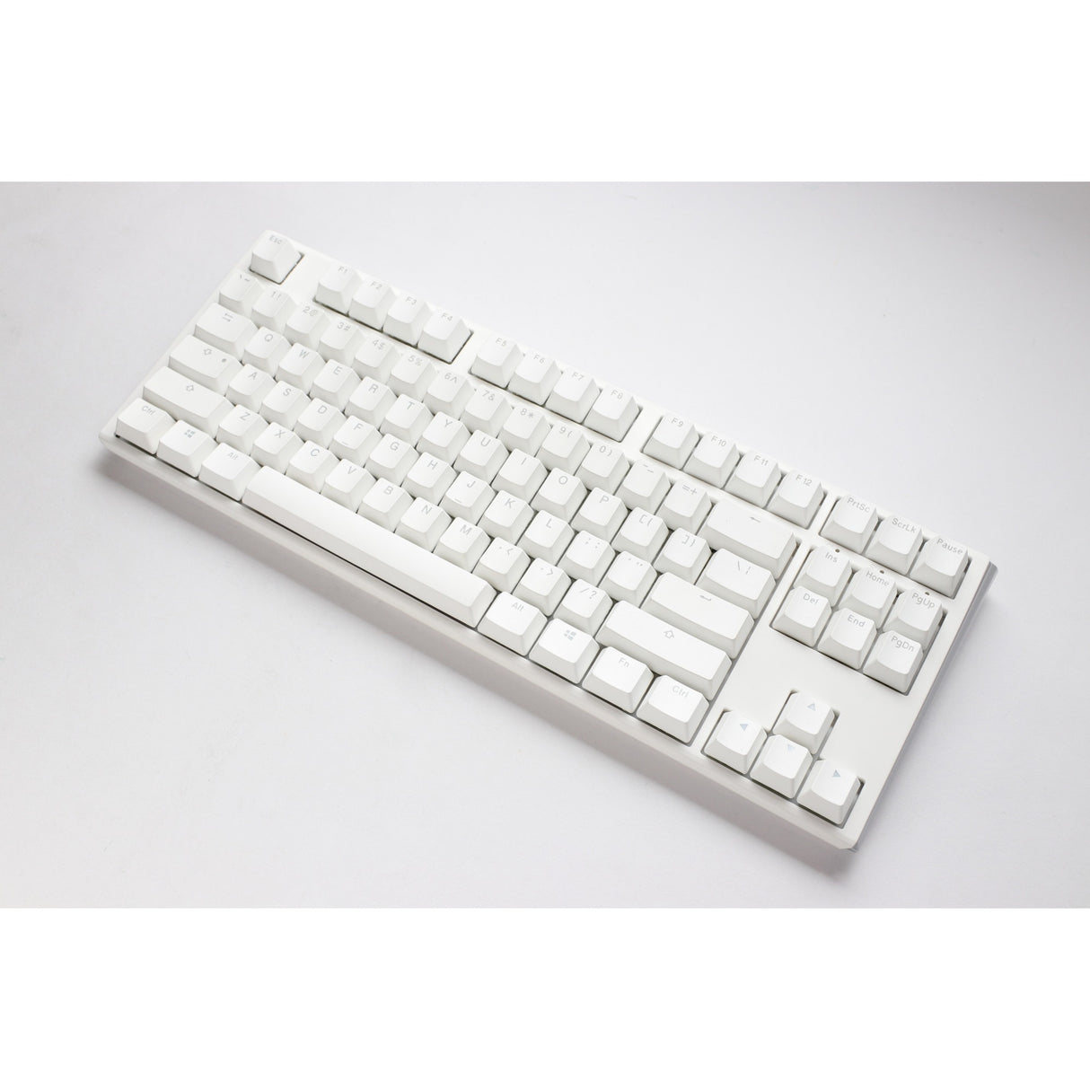 Ducky one 3 classic pure white tkl rgb mechanisch toetsenbord (wit, us lay-out (qwerty), cherry mx red, 80% (tkl), rgb leds, double-shot pbt, hot-swappable, quack mechanics)