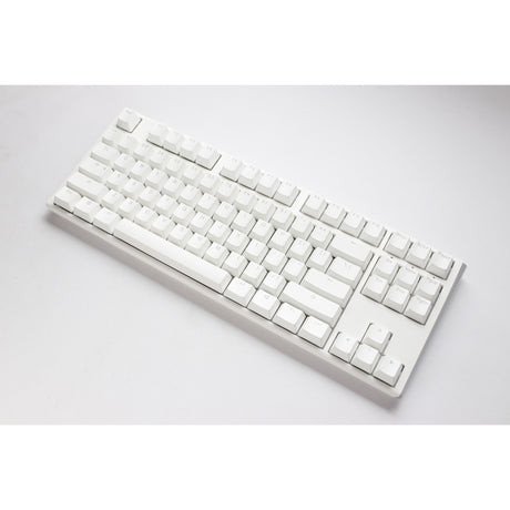 Ducky one 3 classic pure white tkl rgb mechanisch toetsenbord (wit, us lay-out (qwerty), cherry mx red, 80% (tkl), rgb leds, double-shot pbt, hot-swappable, quack mechanics)