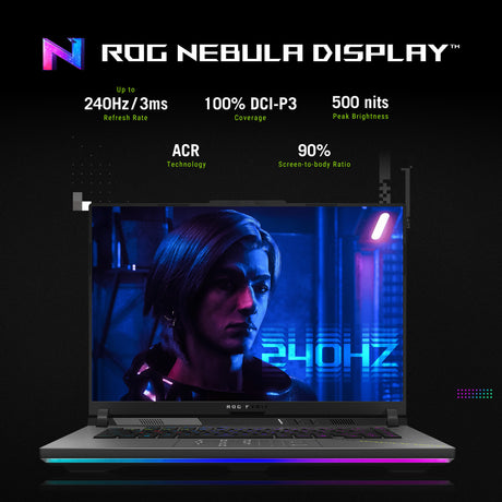 Asus rog strix g16 g614pp-s5032w 16 gaming laptop (grijs | r9 8940hx | rtx 5070 | 16 gb | 1 tb ssd)