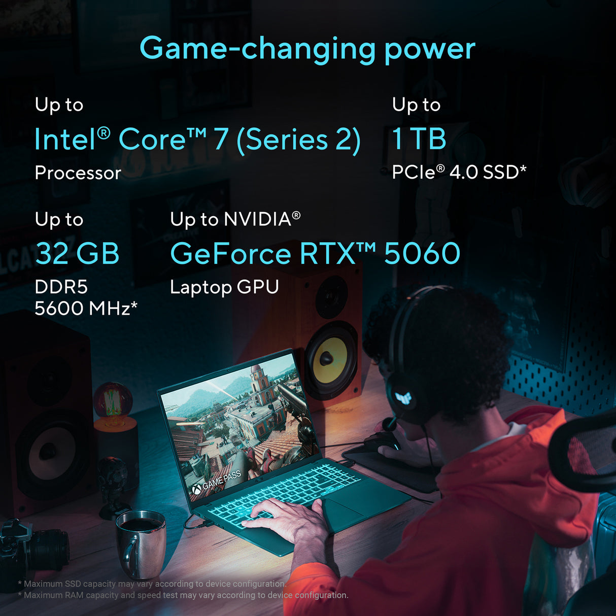 Asus v16 fx3607vp-rp003ws 16 gaming laptop (zwart | core 7 240h | rtx 5070 | 16 gb | 1 tb ssd)
