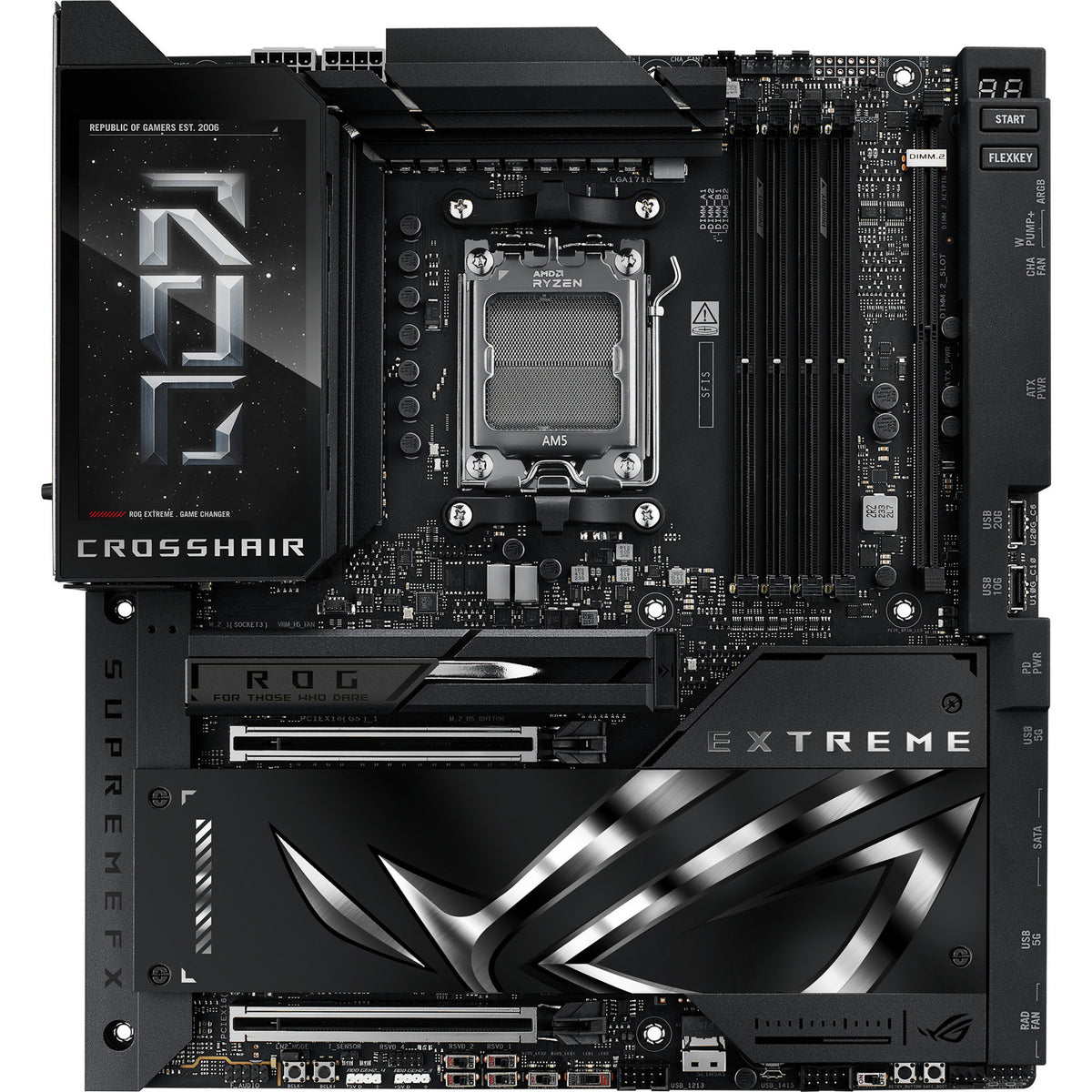 Asus rog crosshair x870e extreme socket am5 moederbord (10gb-lan, 5gb-lan, wi-fi 7, bt, sound, atx)