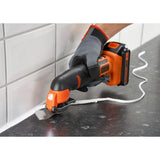 Black+decker 18v schroefklopboormachine + 18v oscillerende multitool bundel (zwart oranje)