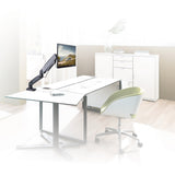 Act connectivity monitorarm office met gasveer, 1 scherm (zwart)