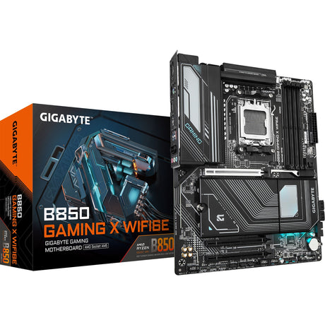Gigabyte b850 gaming x wifi6e socket am5 moederbord (zwart grijs, raid, 2,5gb-lan, wi-fi 6e, bt, sound, atx)
