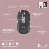 Logitech mk950 signature slim draadloze desktopset (grafiet, us-international lay-out (qwerty), 400 - 4000 dpi)