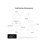 Dxracer craft l grey fabric gamestoel (grijs)