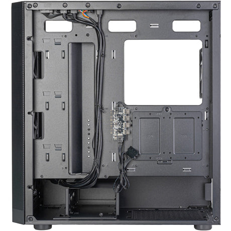 Silverstone fara 514x midi tower behuizing (zwart | 2x usb-a | 1x usb-c | rgb | tempered glass)
