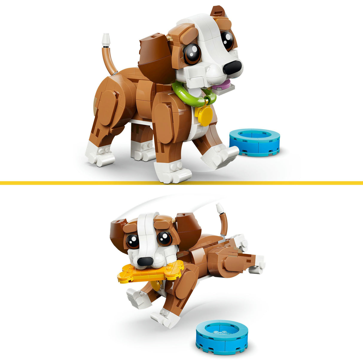 Lego ® creator 3in1 schattige dieren: speelse puppy - dierenset - bouw om tot eekhoorn of eend - 31382