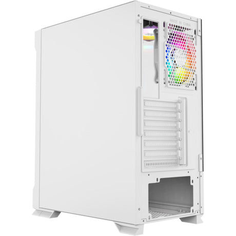 Xyz pc gear airone 300-x mesh midi tower behuizing (wit | 1x usb-a | 1x usb-c | tempered glass)