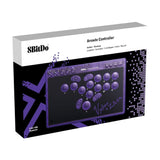 8bitdo arcade controller - transparent purple signature edition (paars transparant, 2.4 ghz bluetooth usb, nintendo switch 1 + 2, pc)