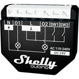 Shelly qubino wave 2pm relais (zwart, 2-kanaals, z-wave)