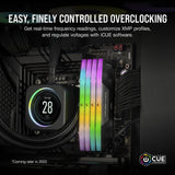 Corsair vengeance rgb 32 gb ddr5-6000 (2x 16 gb) werkgeheugen (zwart, cmh32gx5m2b6000c38, xmp 3.0)