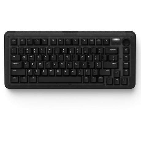 Iqunix zx75 dark side wireless mechanical keyboard (zwart, us lay-out (qwerty), gateron brown, 75%, rgb leds, hot-swappable, double-shot pbt, 2.4ghz | bluetooth 5.1 | usb-c)