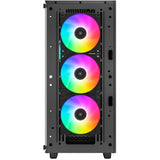 Deepcool cc560 argb v2 midi tower behuizing (zwart | 2x usb-a | rgb | tempered glass)