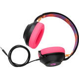 Powera lucidsound ls10 bedrade gamingheadset - middernachtelijke branding over-ear gaming headset (zwart roze, playstation 5, playstation 4, xbox series x|s, xbox one, pc, mobiel)