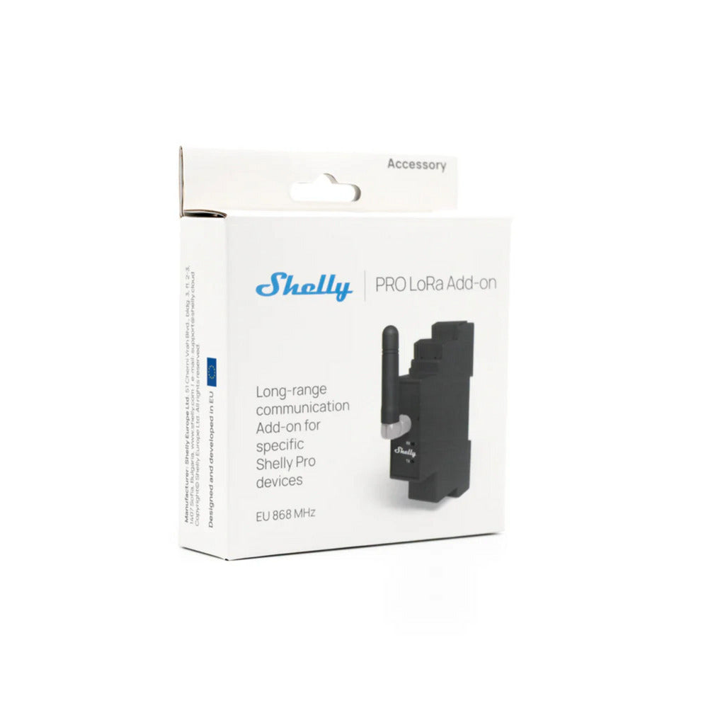 Shelly pro lora add-on uitbreidingsmodule (zwart)