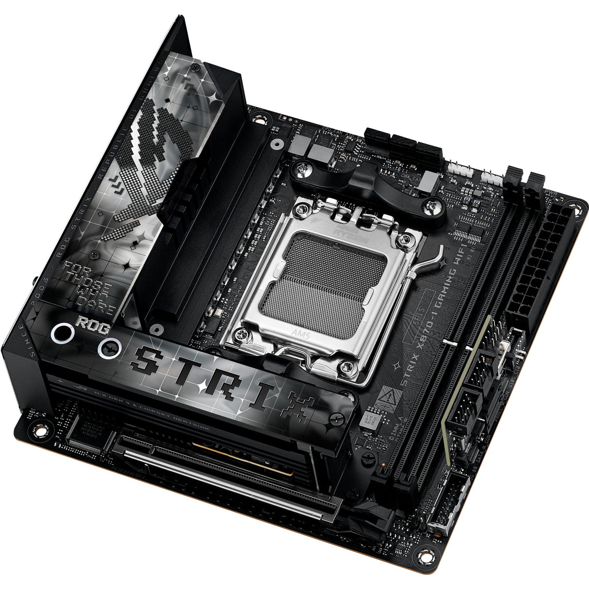 Asus rog strix x870-i gaming wifi socket am5 moederbord (raid, 2,5gb-lan, wi-fi 7, bt, sound, mini-itx)