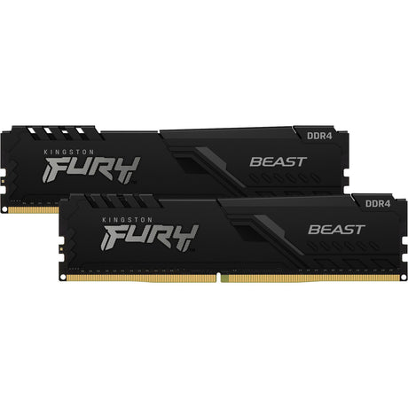 Kingston fury beast 32 gb ddr4-3200 (2x 16 gb) werkgeheugen (zwart, kf432c16bbk2 32, xmp 2.0)