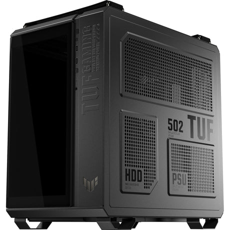 Asus tuf gaming gt502 horizon argb midi tower behuizing (zwart | 3x usb-a | 1x usb-c | tempered glass)