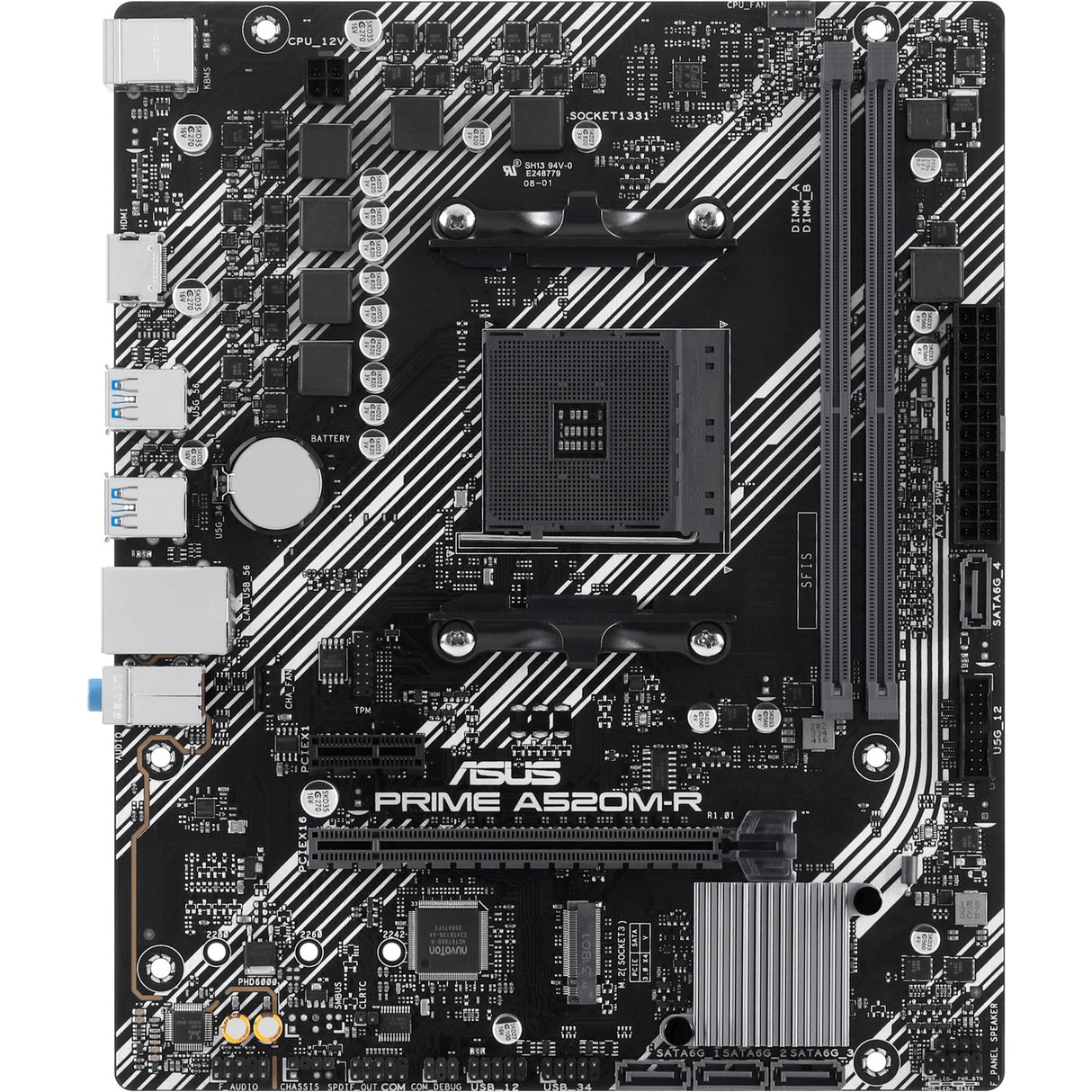 Asus prime a520m-r socket am4 moederbord (raid, gb-lan, sound, µatx)