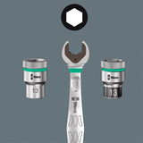 Wera 9608 dop-magneetstrip b impaktor imperial 1 dopsleutel (zwart groen, 9‑delig)
